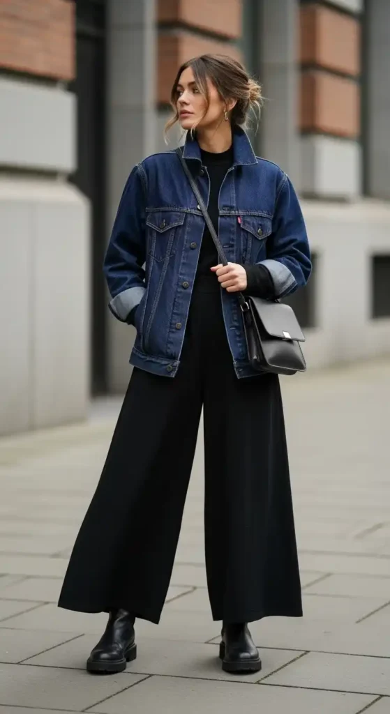 monochrome-street-uniform-with-denim-jacket-and-wide-leg-pants