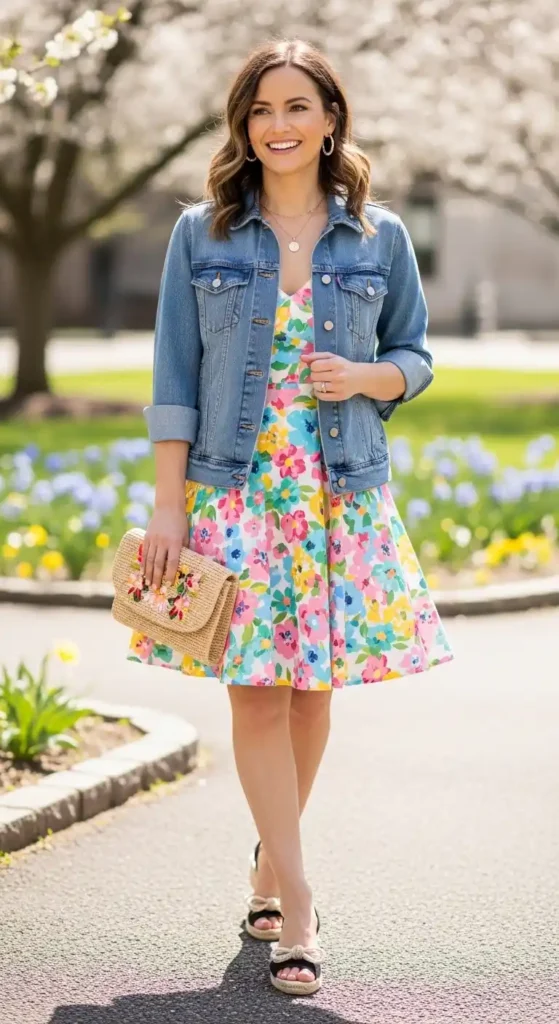 denim-jacket-with-floral-sundress