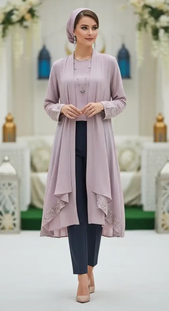 layered-long-cardigan-with-slim-pants