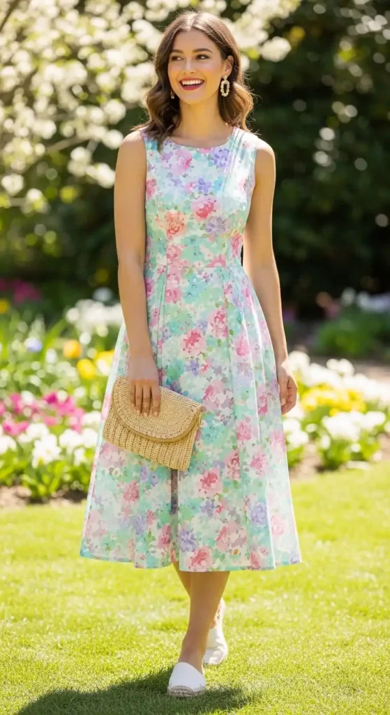 pastel-floral-midi-dress