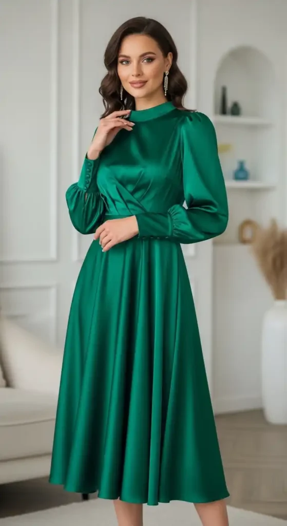 elegant-satin-midi-dress