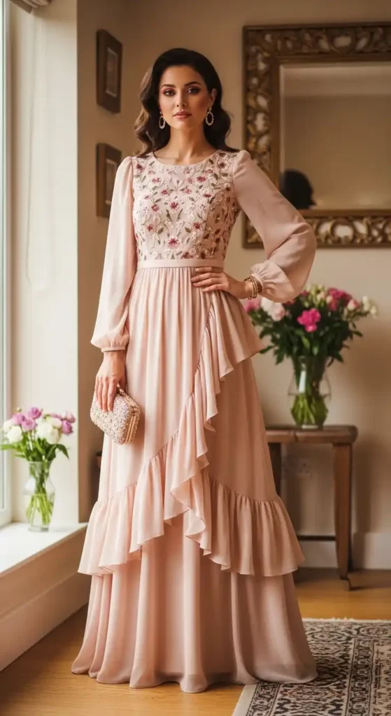 ruffle-hem-maxi-dress